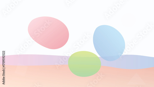 Abstract Pastel Shapes Background Soft Color Design for Branding