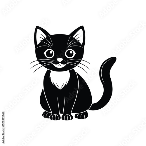 Adorable Cute Cat Illustration