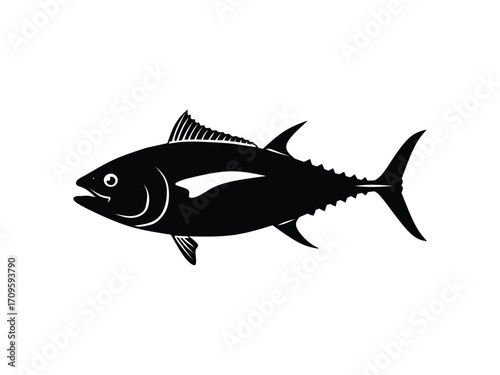 silhouette vector illustration of tuna fish