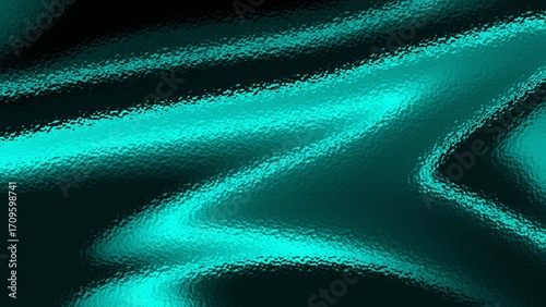 Abstract teal and dark green textured background with diagonal wave like pattern design