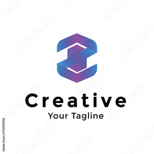 Abstract gradient logo design for modern business identity and branding solution.