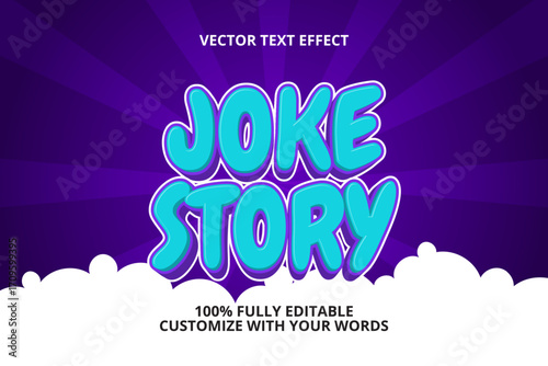 joke story editable text effect for kids