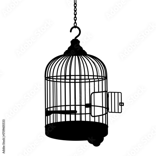 bird cage with a cage