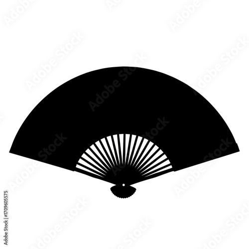 black fan isolated on white background