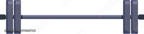 Metal barbell showing healthy lifestyle for exercising, getting fit and building muscles