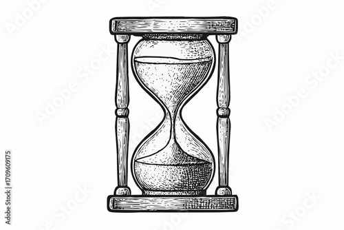 hourglass isolated on white