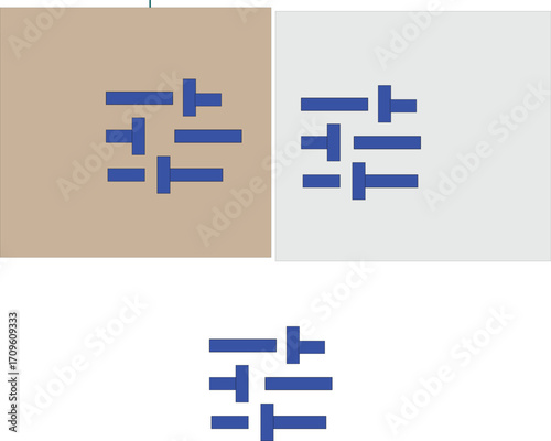 Blue color icon design for your job