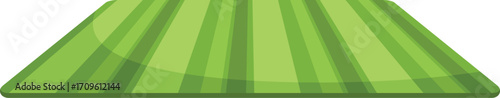 Soft rectangular rug with vibrant green stripes adding touch of nature to interior design