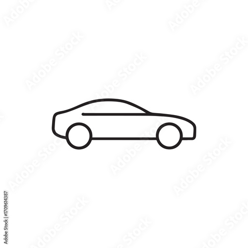 Minimal Car Vector Illustration