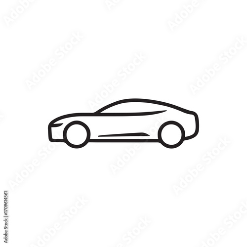 Minimal Car Vector Illustration