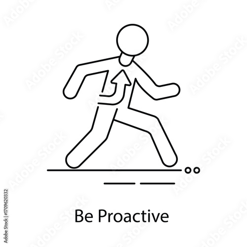 Be Proactive Icon. Vector Design