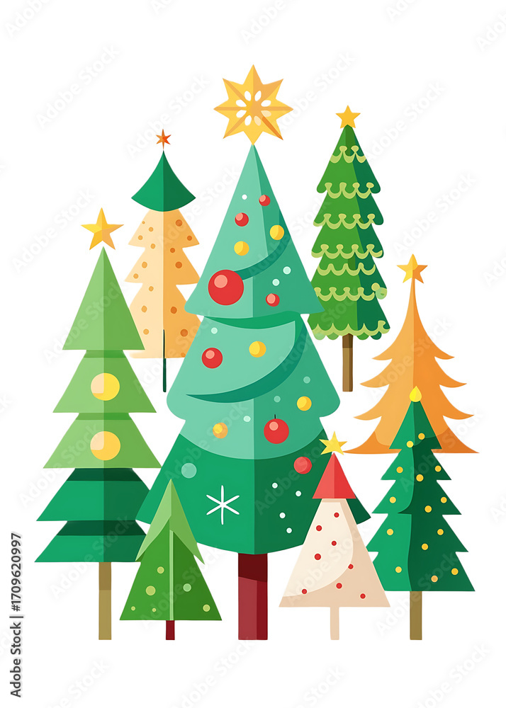 Obraz premium Christmas Tree With Transparent Background