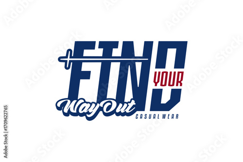 find your way out streetwear urban modern template vector