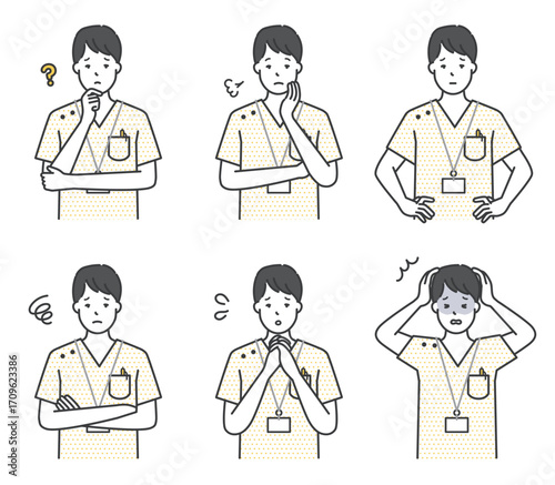 看護師のアイコンセット イラスト素材