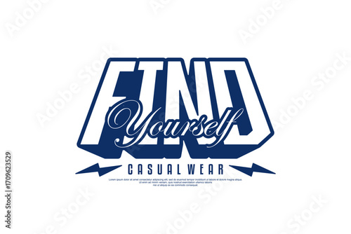 find yourself streetwear urban modern template vector