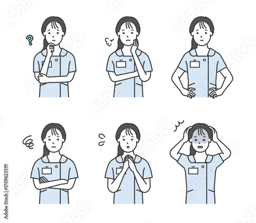 看護師のアイコンセット イラスト素材