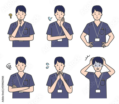 看護師のアイコンセット イラスト素材
