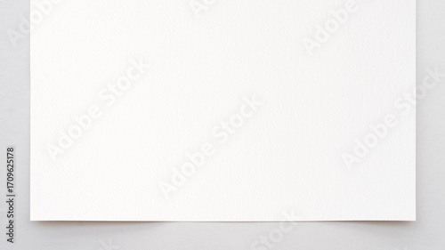 Blank white paper on white background with frame and texture design