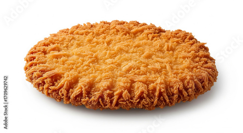 Isolated Crispy Pork Cutlet on White Background