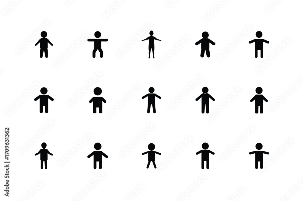 Naklejka premium Male Profile Icon, Male Head Silhouette Icon, Man Side View Icon, Male Avatar Icon, Male Face Outline Icon