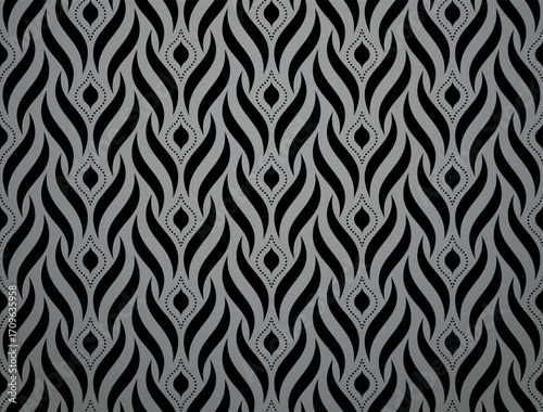 Abstract geometric pattern. A seamless vector background. Gray and black ornament. Graphic modern pattern. Simple lattice graphic design