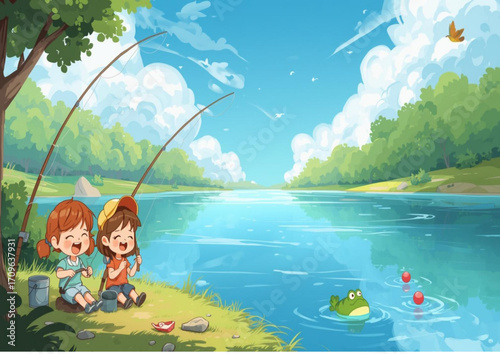 fishing with friends