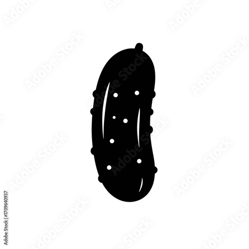 Simple silhouette of a pickle food vegetable fresh ingredient healthy eating organic produce