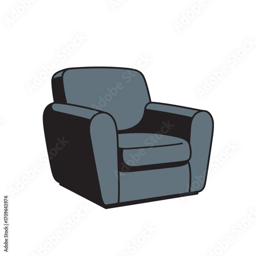 Modern upholstered armchair furniture item for living room home decor