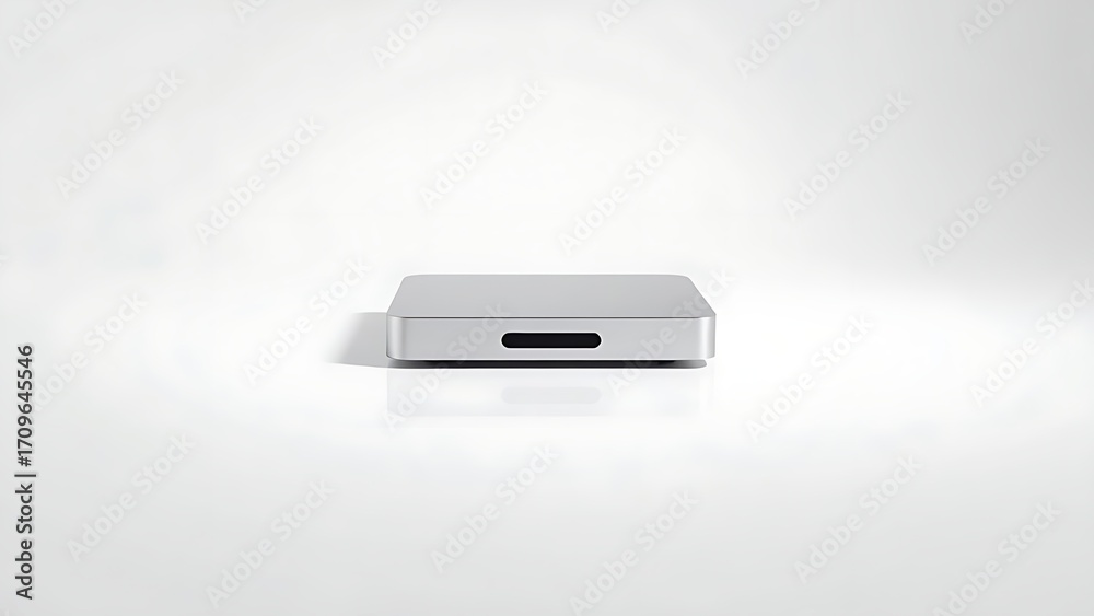 Fototapeta premium A sleek, minimalist modern communication device with a polished surface on a clean background.