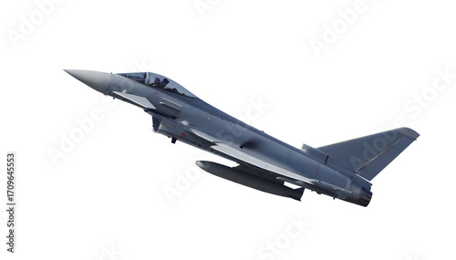 eurofighter typhoon military jet fighter isolated on transparent background