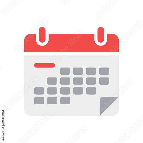 Calendar Icon: A clean and vibrant calendar icon, perfect for representing schedules, appointments, and important dates.