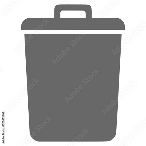 Recycling Bin: A monochrome illustration of a recycling bin. Simple yet impactful, suitable for waste management-related topics and themes.