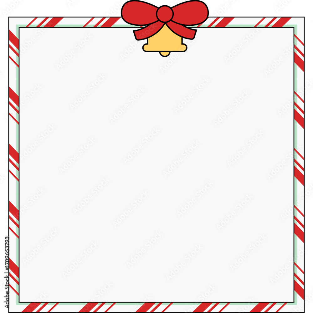 Obraz premium Christmas Candy Cane Frame
