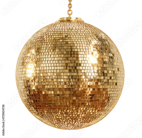 Golden disco ball