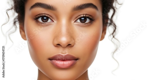Beautiful Woman Portrait, Close Up, Natural Beauty.