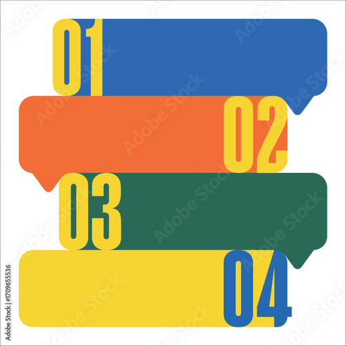 Infographic Number Step Nameplate