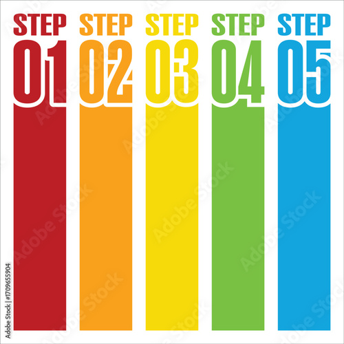Infographic Number Step Nameplate