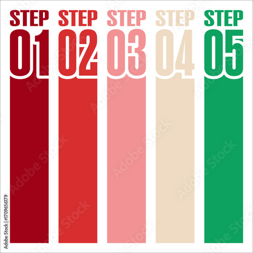 Infographic Number Step Nameplate
