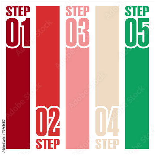 Infographic Number Step Nameplate