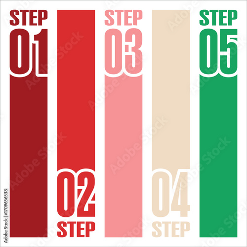 Infographic Number Step Nameplate