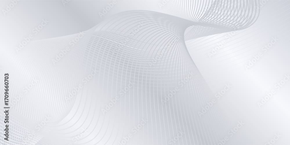 Naklejka premium Modern background with flowing lines. Digital future technology abstract simple design