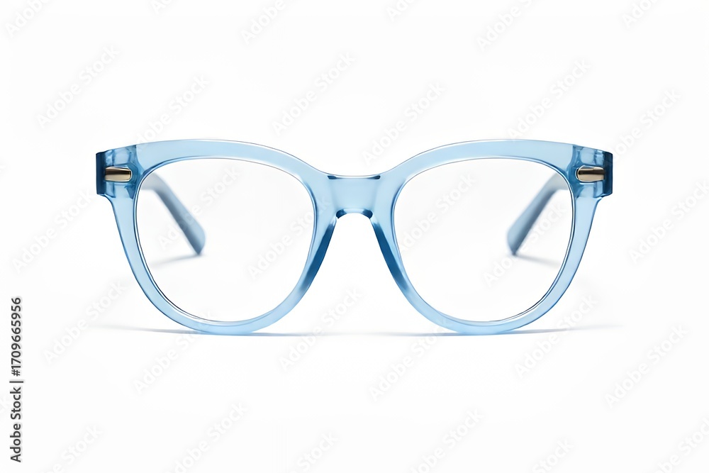 Fototapeta premium Stylish Light Blue Cat-Eye Glasses