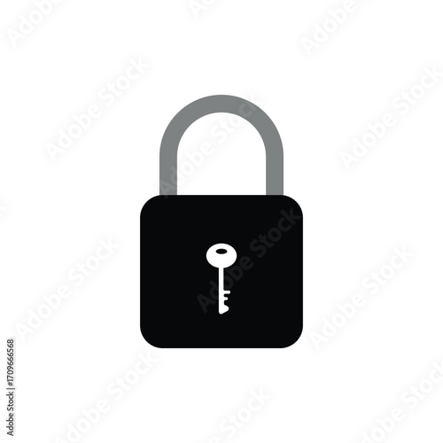 Padalock icon design template isolated