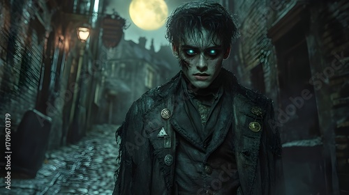 Mysterious Figure in a Dark Alley