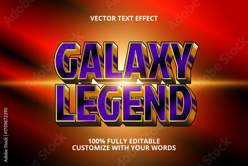 galaxy legend editable text effect for galaxy