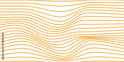 Abstract orange wavy lines background.
