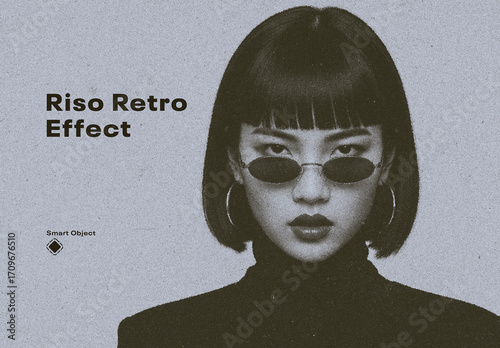 Vintage Riso Retro Photo Effect