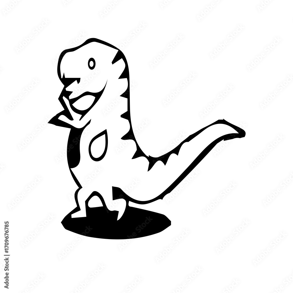 Fototapeta premium vector illustration of a dinosaur