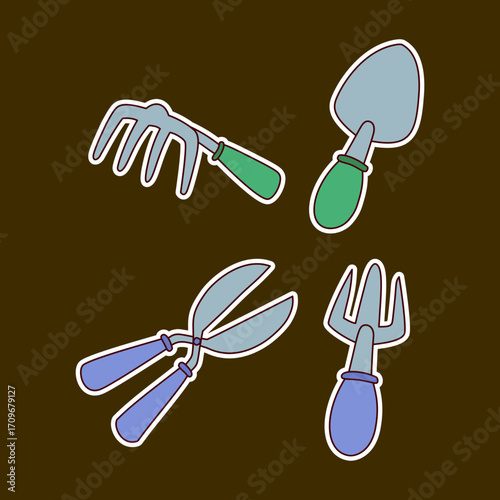 Gardening essentials stickers