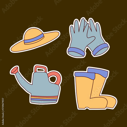Gardening essentials stickers